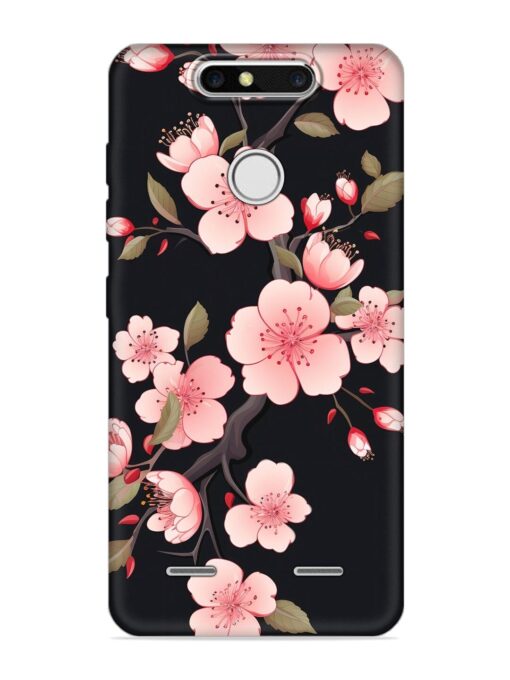 Cherry Blossom Embossed Soft Silicone Case for Zte Blade V8 Mini Zapvi