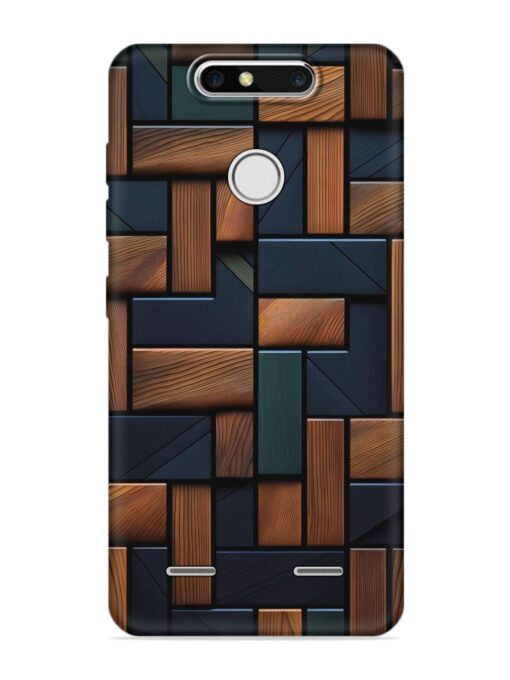 Wooden Background Cubes Embossed Soft Silicone Case for Zte Blade V8 Mini