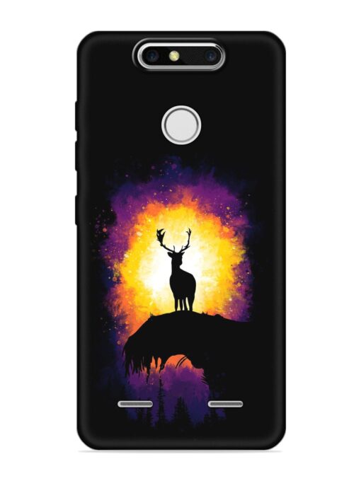 Elk Animal Art Embossed Soft Silicone Case for Zte Blade V8 Mini Zapvi