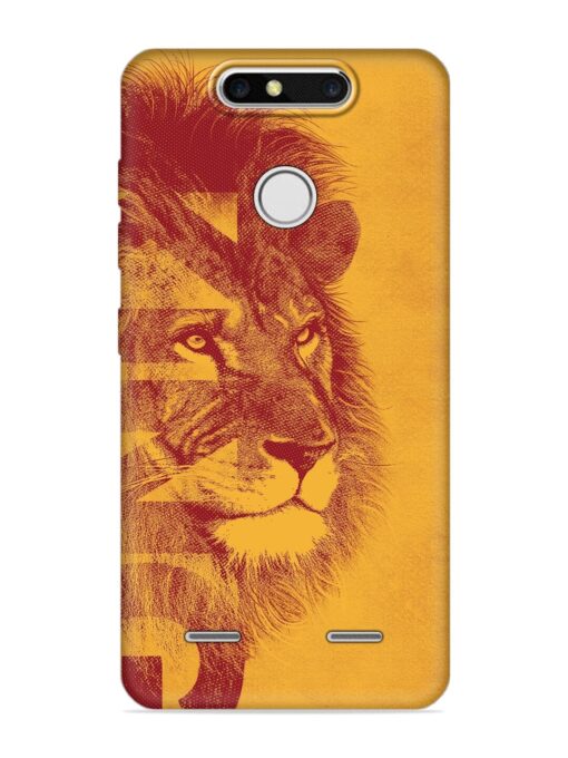 Gold Lion Crown Art Embossed Soft Silicone Case for Zte Blade V8 Mini Zapvi