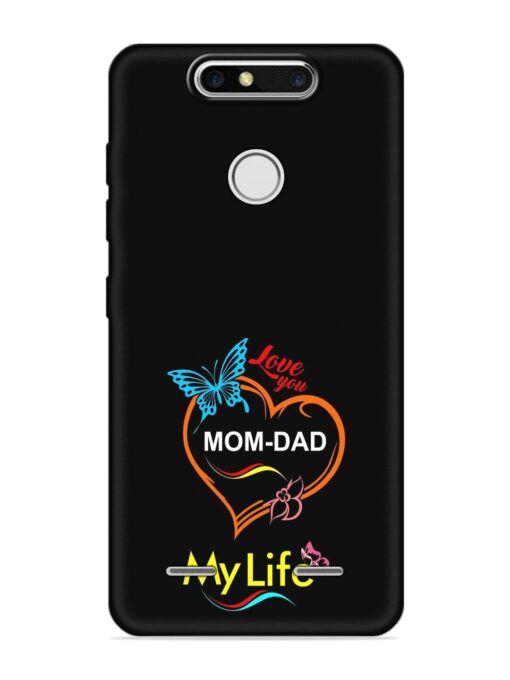 Love You Mom Dad Embossed Soft Silicone Case for Zte Blade V8 Mini