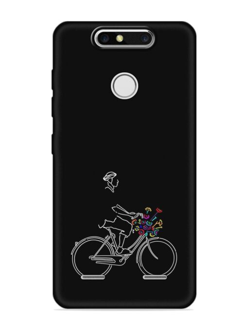 Minimalist Cycle Art Embossed Soft Silicone Case for Zte Blade V8 Mini