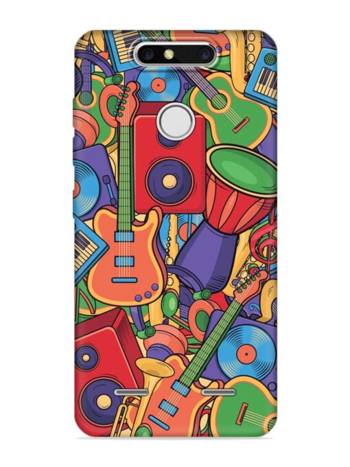 Colorful Music Art Embossed Soft Silicone Case for Zte Blade V8 Mini Zapvi