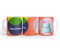 Boy Friend Birthday Orange Spear Shape Pic Upload Design Photo Mug Printing