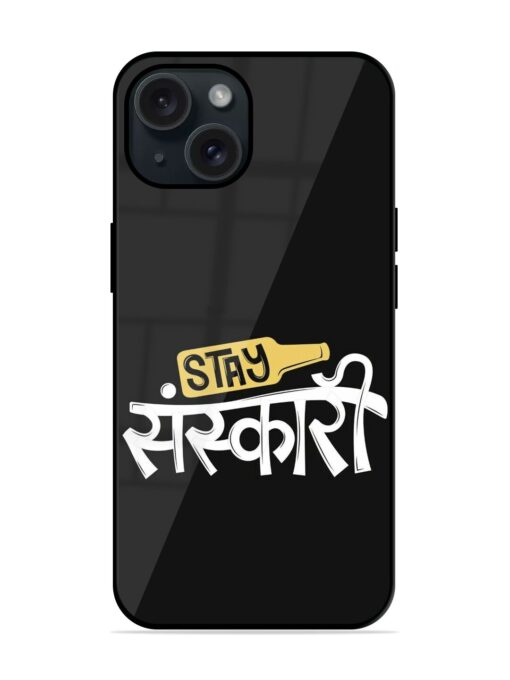 Stay Sanskari Glossy Metal TPU Case Zapvi