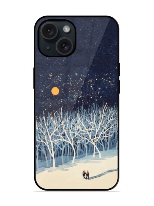 Full Moon Snowshoe Tour Glossy Metal TPU Case Zapvi