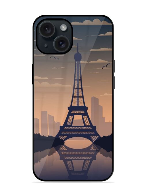 France Paris Eiffel Tower Gradient Glossy Metal TPU Case Zapvi