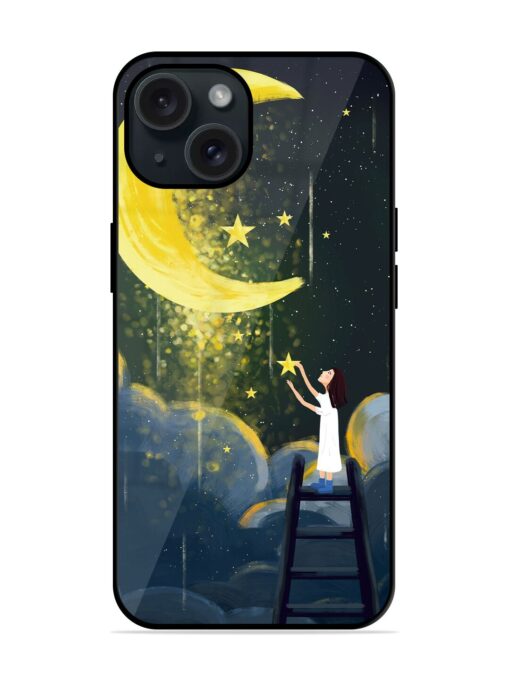 Moonlight Healing Night Illustration Glossy Metal TPU Case Zapvi