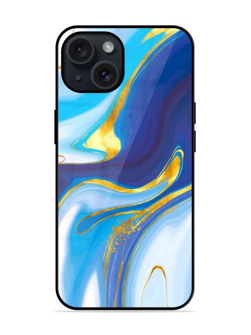 Watercolor Background With Golden Foil Glossy Metal TPU Case Zapvi