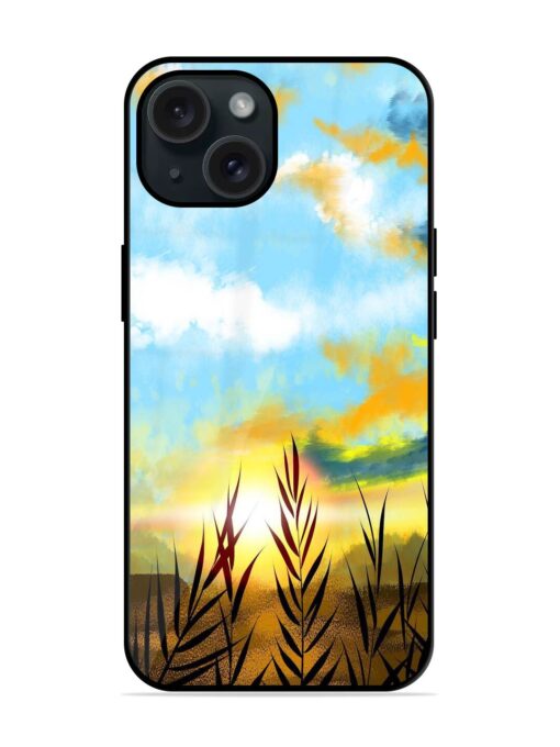 Autumn Fall Sunset Glossy Metal TPU Case Zapvi