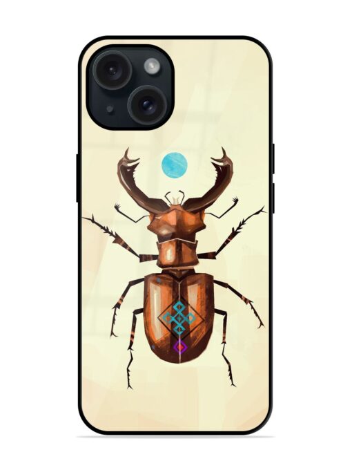 Stag Beetle Vector Glossy Metal TPU Case Zapvi