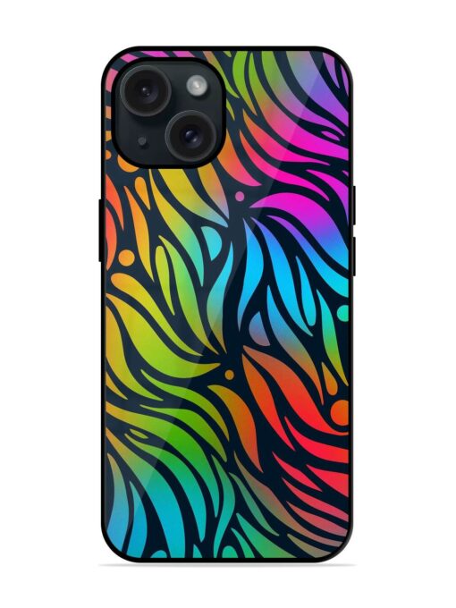 Abstract Leaf Design Glossy Metal TPU Case Zapvi