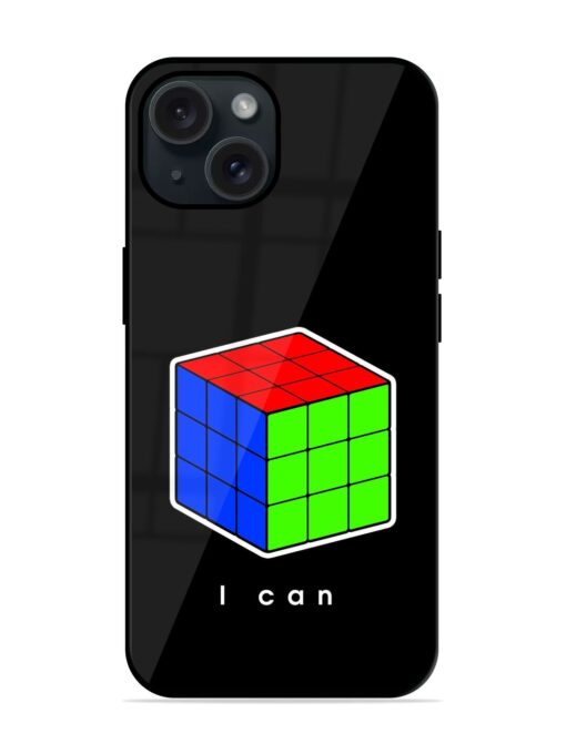 I Can Cube Design Glossy Metal TPU Case Zapvi