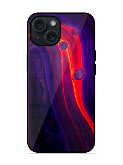 Purple Blue Abstract Painting Background Glossy Metal TPU Case Zapvi