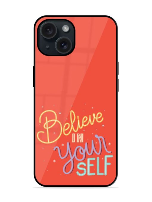 Believe Yourself Lettering Glossy Metal TPU Case Zapvi