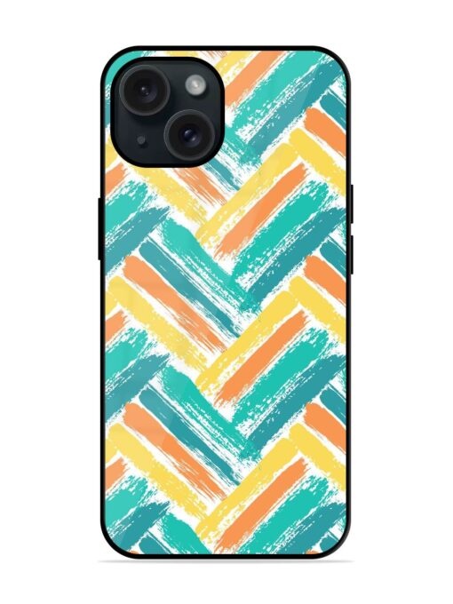 Painted Chevron Pattern Glossy Metal TPU Case Zapvi