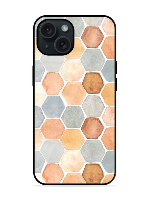 Hexagon Pattern Hand Drawn Glossy Metal TPU Case Zapvi