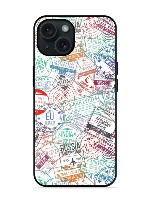 Passport Stamp Seamless Glossy Metal TPU Case Zapvi