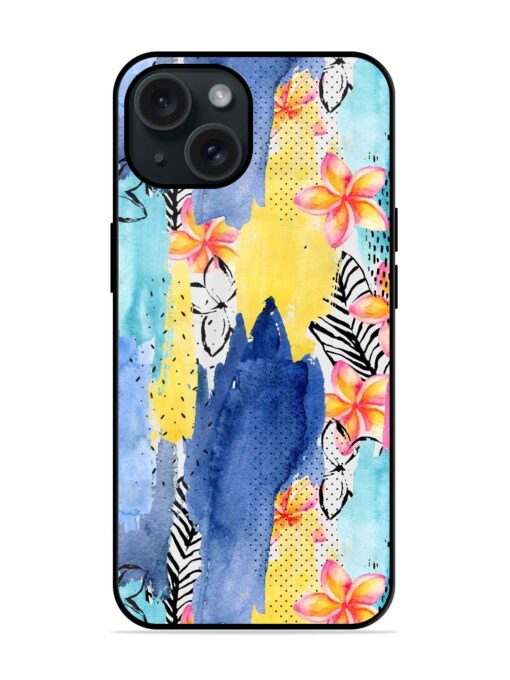 Abstract Watercolor Ink Glossy Metal TPU Case Zapvi