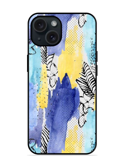 Geometric Watercolor Shape Glossy Metal TPU Case Zapvi