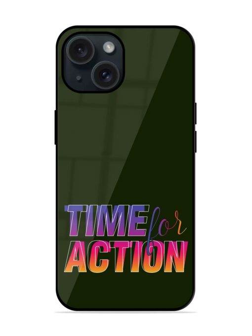 Time Action Graphic Design Glossy Metal TPU Case Zapvi