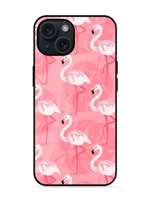 Seamless Pink Flamingo Glossy Metal TPU Case Zapvi