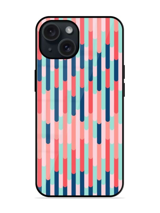 Colorful Vertical Stripes Glossy Metal TPU Case Zapvi