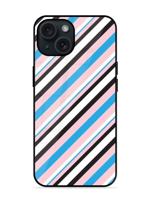 Pink Diagonal Striped Glossy Metal TPU Case Zapvi