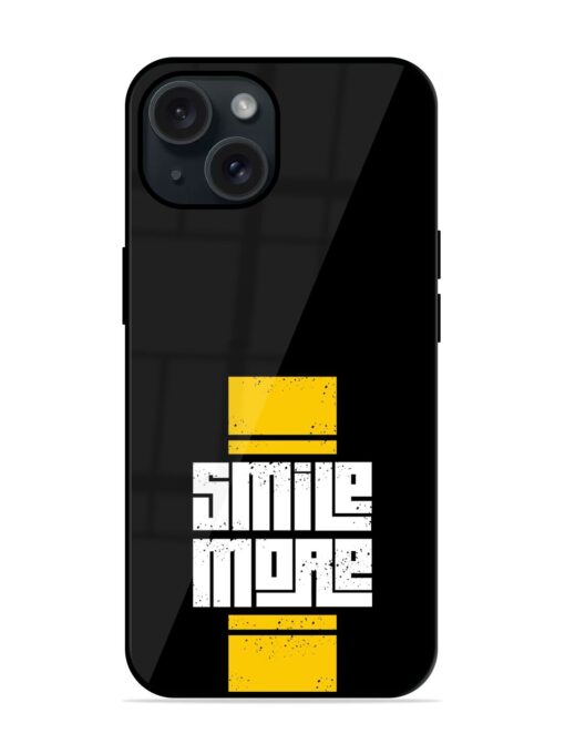 Smile More Typography Glossy Metal TPU Case Zapvi