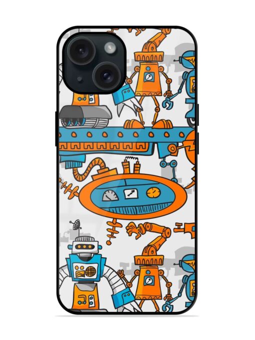 Seamless Pattern Cartoon Glossy Metal TPU Case Zapvi