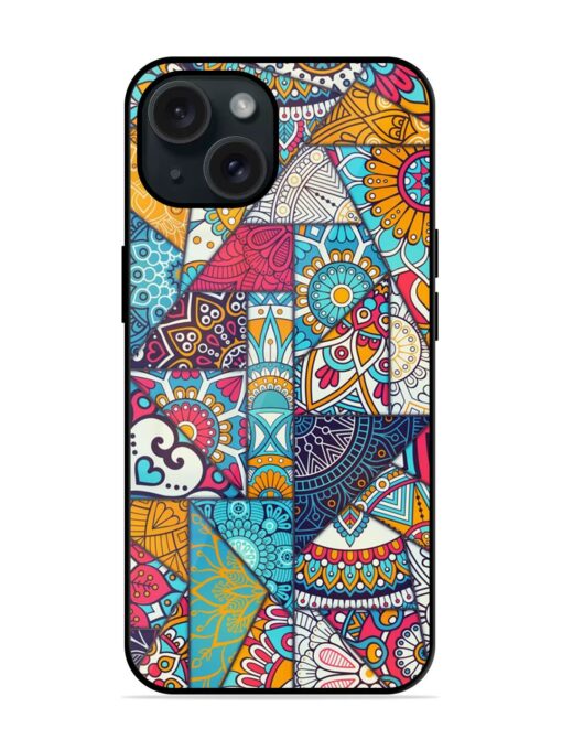 Patchwork Pattern Vintage Glossy Metal TPU Case Zapvi