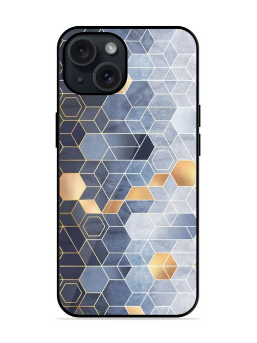 Geometric Abstraction Hexagons Glossy Metal TPU Case Zapvi