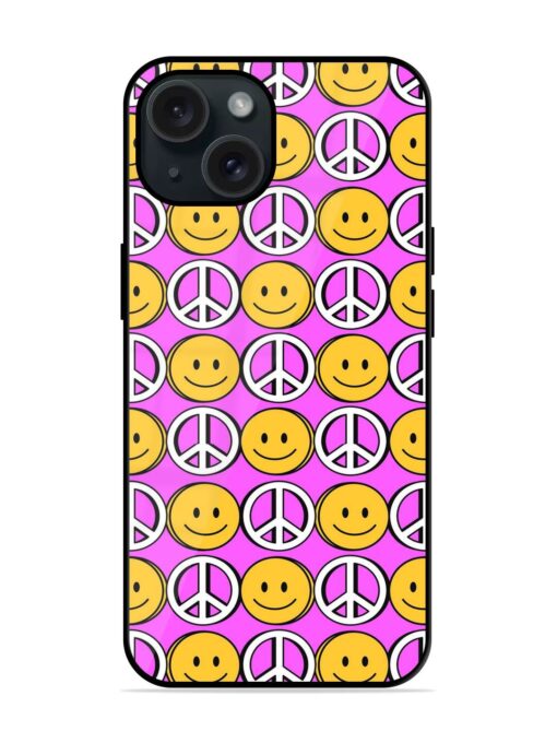 Smiley Face Peace Glossy Metal TPU Case Zapvi