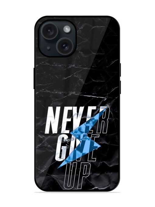 Never Give Up Glossy Metal TPU Case Zapvi