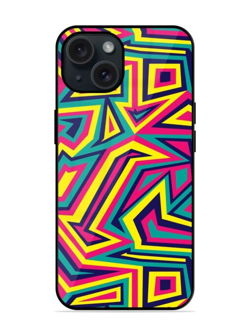 Colorful Abstract Geometric Glossy Metal TPU Case Zapvi