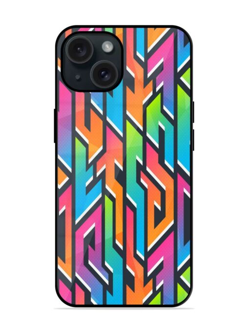 Graffiti Geometric Pattern Glossy Metal TPU Case Zapvi