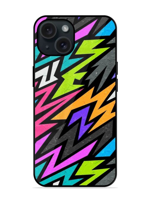 Grunge Graffiti Geometric Glossy Metal TPU Case Zapvi