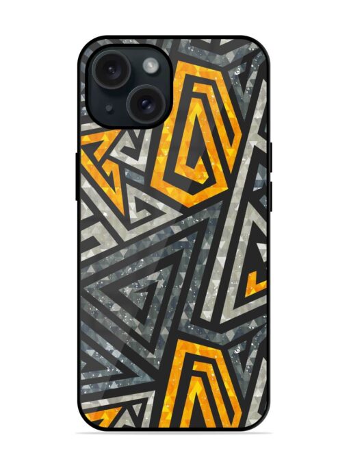 Grunge Maze Vector Glossy Metal TPU Case Zapvi