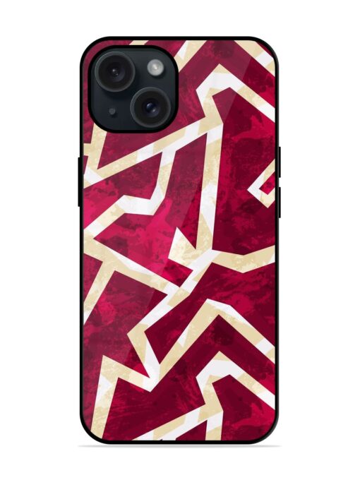 Red Geometric Seamless Glossy Metal TPU Case Zapvi