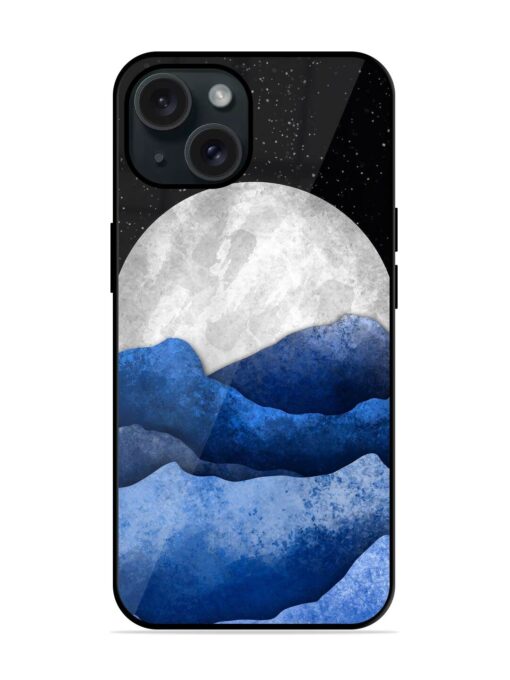 Full Moon Mountain Vector Glossy Metal TPU Case Zapvi