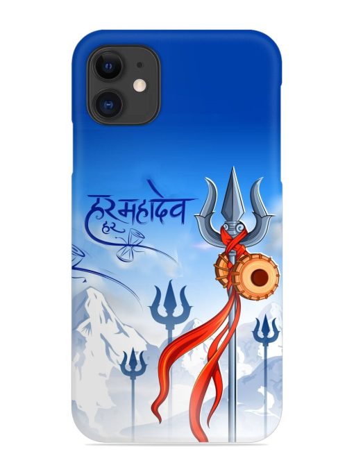 Har Har Mahadev Trishul Snap Case for Apple Iphone 11 Zapvi