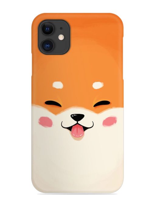 Cute Dog Face Vector Snap Case for Apple Iphone 11 Zapvi