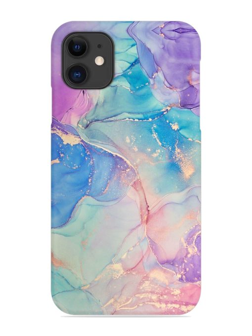 Alcohol Ink Colors Snap Case for Apple Iphone 11 Zapvi