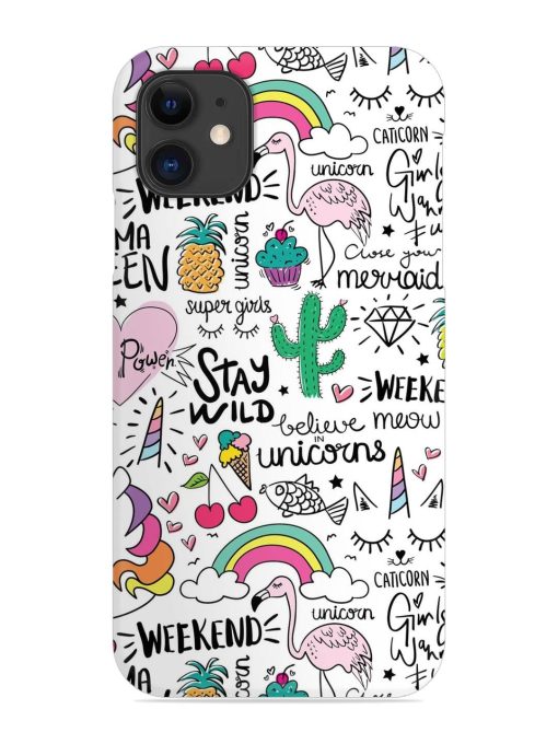 Unicorn Ice Cream Snap Case for Apple Iphone 11 Zapvi