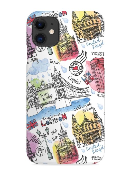 Vector London Landmark Snap Case for Apple Iphone 11 Zapvi