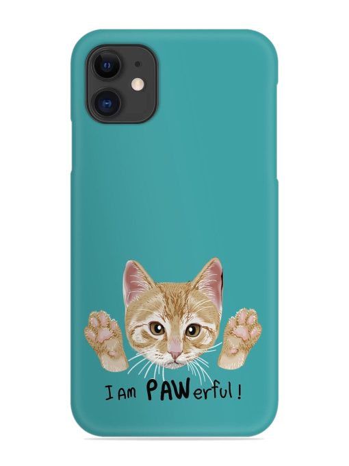 Typography Slogan Cat Snap Case for Apple Iphone 11 Zapvi