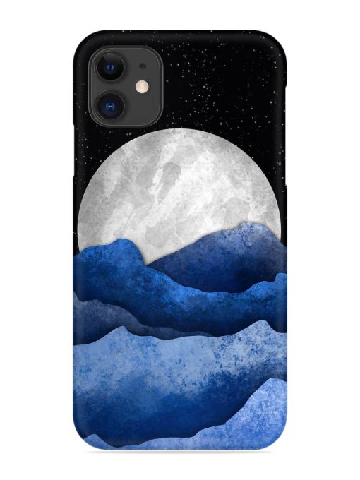 Full Moon Mountain Vector Snap Case for Apple Iphone 11 Zapvi