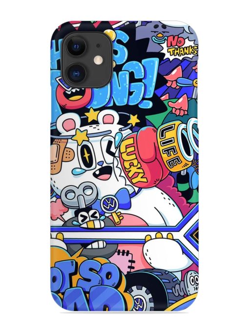 Universal Doodle Snap Case for Apple Iphone 11 Zapvi