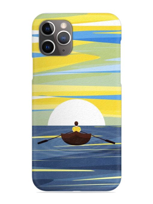 Rowing Person Ferry Paddle Snap Case for Apple Iphone 11 Pro Zapvi