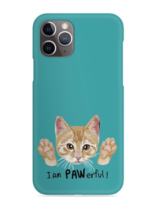 Typography Slogan Cat Snap Case for Apple Iphone 11 Pro Zapvi